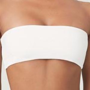 NWT White Meshki Ava Bandeau Bikini Top